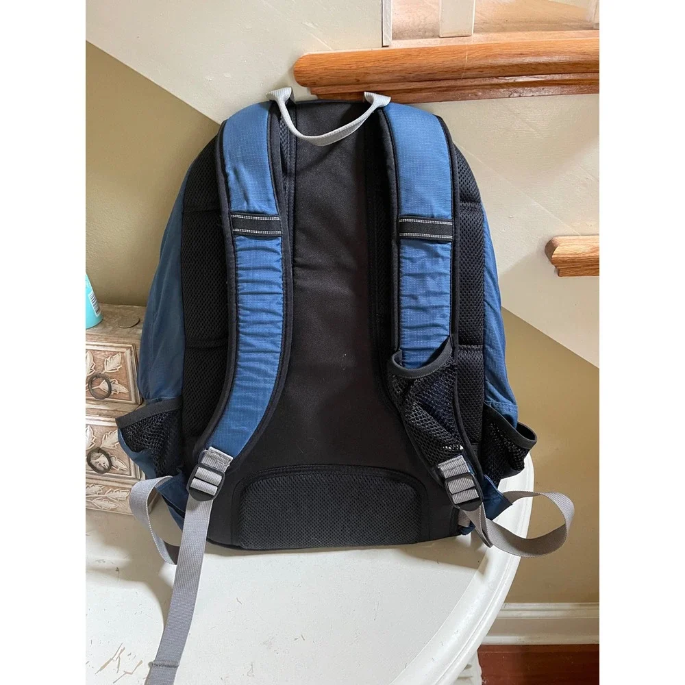 LL Bean Laptop Pack Backpack Blue Black High School College Travel Hiking Bag